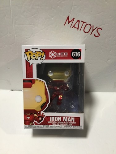 Pop Funko 616 Iron Man Disney Parks Exclusive Marvel DCA Spiderman WEB  BN