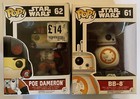 Star Wars Poe Cameron 62 & BB-8 61 Funko Pop