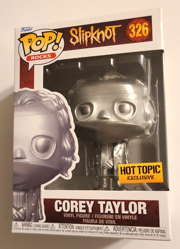 Funko Pop Slipknot #326 Corey Taylor Metallic, Hot Topic Exclusive