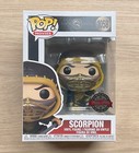 Funko Pop Mortal Kombat Scorpion Crouching Metallic #1058 + Free Protector