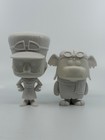 Hanna Barbera Dick Dastardly, # 38 and Muttley, #39 white Funko Pop PROTO'S