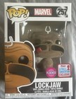 Funko Pop Marvel Inhumans Lockjaw #257 Flocked 2017 Fall Con Exc. + protector