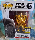 Darth Vader Pop 157 Gold Chrome - Star Wars Funko Pop! Vinyl 2019 Galactic Conv