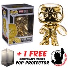 FUNKO POP MARVEL STUDIOS CAPTAIN AMERICA GOLD CHROME #377 EXCLUSIVE VINYL FIGURE