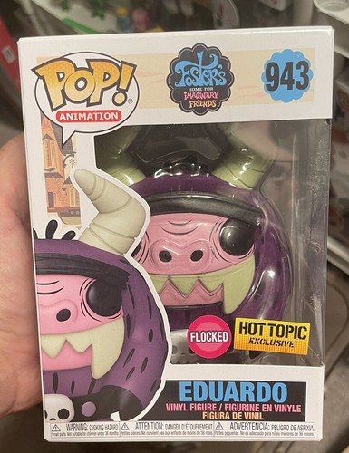 FUNKO POP! Fosters Home For Imaginary Friends EDUARDO # 943 FLOCKED  HOT TOPIC