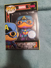 Funko  -Marvel: Black Light - Captain America #648 Funko Shop Exc - Blue & Gray