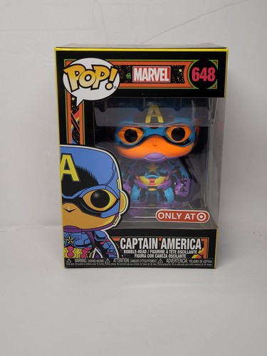 Funko Pop! Marvel BlackLight Captain America #648 Target Exclusive