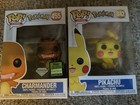 Funko Pop! Pokemon Pikachu 842 & Diamond Charmander 455 2021 Spring Convention