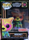 Funko Pop Guardians of the Galaxy Blacklight Rocket 1241 w/ Protector