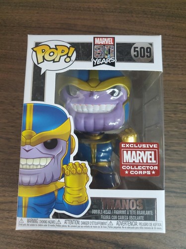 Funko Pop! Marvel- Thanos #509 Exclusive Marvel Collector Corps Marvel 80 Years