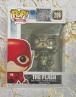 Funko Pop! 208 DC Justice League The Flash Chrome Vinyl Figure Free Protector