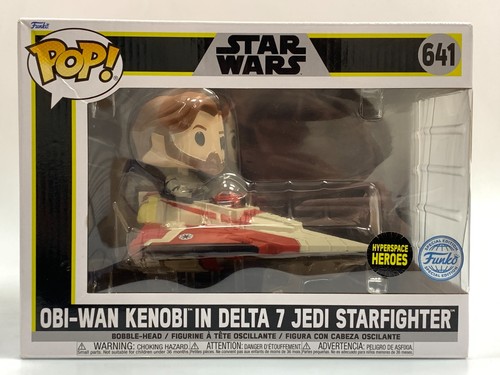 (SO4) Funko POP! Star Wars Obi-Wan Kenobi In Delta 7 Jedi Star Fighter (641)