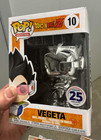 Funko Pop! Dragon Ball Z #10 Vegeta Chrome Funimation 25th  LT DMG