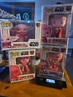 4Funko Pop Star Wars Valentine's Pink Luke 494, Grogu 493, Vader 417, Ahsoka 496