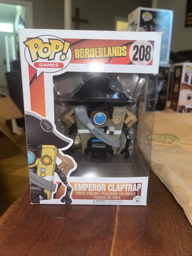 New Funko Pop Games 208 Emperor Claptrap Borderlands Vinyl Figure Vaulted
