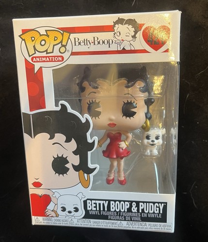 Funko Pop Animation : Betty Boop & Pudgy Dog #421 Vinyl Figures with Protector