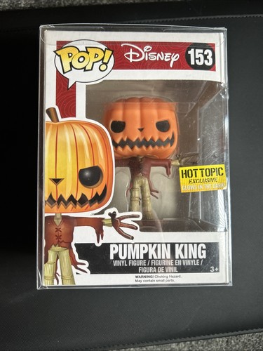 Funko Pop Disney #153 Pumpkin King Hot Topic Exclusive GITD NIB