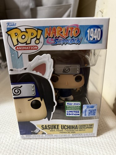 Funko Pop! Naruto Sasuke Uchiha #1940 Sasuke's Paw Encyclopedia WonderCon #1940