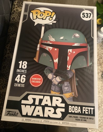 NEW Star Wars Boba Fett 18" Gamestop Exclusive Pop! Vinyl Figure  #537 MEGA Size