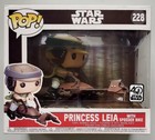 Mint in Mint Box Funko Pop Movies 228 Star Wars Princess Leia with Speeder Bike