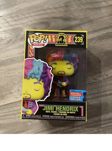 Funko Pop! Rocks #239 Jimi Hendrix Black Light 2021 Fall Convention