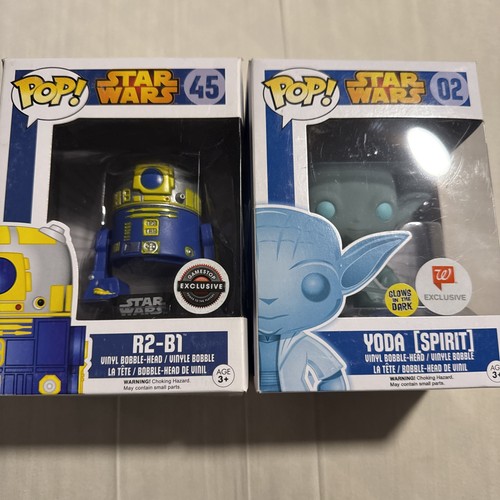 Funko Pop Star Wars - R2-B1 GameStop (Exclusive) #45 + YODA SPIRIT EXCLUSIVE