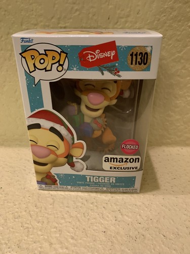 Funko Pop! Disney Holiday Tigger #1130 Flocked Amazon Exclusive In Hand New