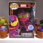 #678 Funko Pop! Marvel: Carnage (Blacklight) [Funko Shop Exclusive] + Protect...