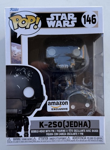 Funko Pop! Star Wars K-2SO (Jedha) w/ Pin - Amazon (Exclusive) #146 w/ Protector