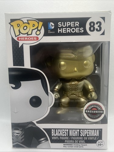 Funko Pop! Heroes Blackest Night Superman (GameStop) EB Exclusive Gold DC #83