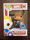 Funko Pop! Marvel Captain America (Unmasked) #06 Metallic ComiKaze Exclusive
