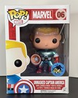UNMASKED CAPTAIN AMERICA Funko Pop Comikaze Exclusive Metallic Marvel 06 Vinyl