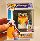 FUNKO POP Madagascar Penguins 161 Skipper 2015 SDCC Exclusive Sticker Cheezy Dib