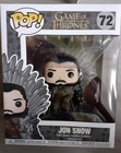 Funko Pop Jon Snow Games of Thrones Figure No.72 NEW NEW RARE Vinyl Figure