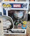 Funko Pop # 677 Marvel - Infamous Iron Man Glow in the Dark - Exclusive  Dinged