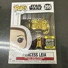 Funko Pop! Star Wars Princess Leia #295 Gold Chrome 2019 Galactic Con Exclusive