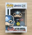 Funko Pop Marvel Avengers Endgame Captain America Metallic GITD #1198 +Protector