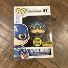 Funko POP! Marvel Winter Soldier CAPTAIN AMERICA #41 Hot Topic GLOW w/Protector