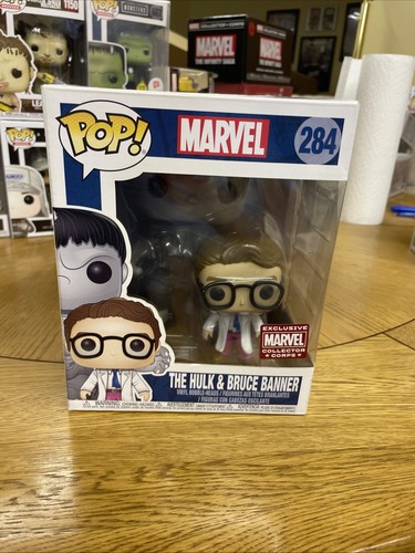 Funko Pop! Marvel #284 The Hulk And Bruce Banner Collectors Corps Exclusive Rare