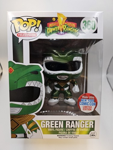 Funko Pop! Mighty Morphin Power Rangers Green Ranger #360 NYCC 2016 Metallic