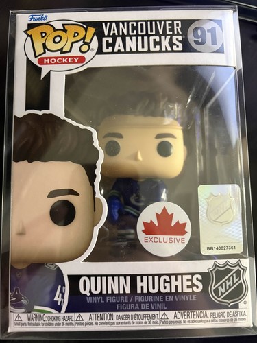 Funko POP! NHL #91 Quinn Hughes Canada Exclusive Brand New Vancouver Canucks