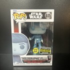 Star Wars GITD Holographic Luke Skywalker Entertainment Earth Funko Pop 615