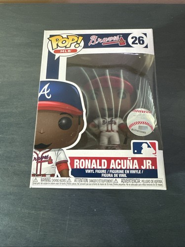 Funko Pop MLB #26 Ronald Acuna JR Braves Home White Baseball 2019 Vinyl Figure