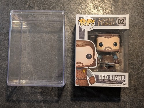 Funko Pop Game of Thrones #2 Ned Stark with Pop! Stacks clear plastic protector!