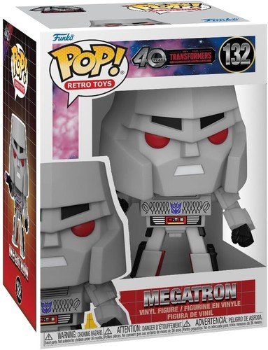 40 YEARS TRANSFORMERS MEGATRON  3.75" POP VINYL FIGURE FUNKO RETRO TOYS 132 NEW