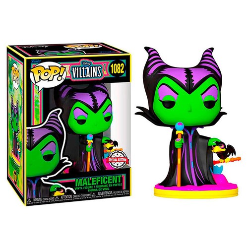 Funko POP Disney Villains 1081 Captain Hook 1082 Maleficent Blacklight Exclusive