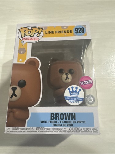 Funko Pop Animation #928 Brown Flocked Line Friends Funko Shop LE 7500