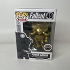 Funko Pop Games #49 Fallout Power Armor Gold GameStop Exclusive W/ Protector