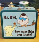 Vintage 1970s Tootsie Pop Metal Lunch Box ONLY Mr. Owl "How Many Licks"