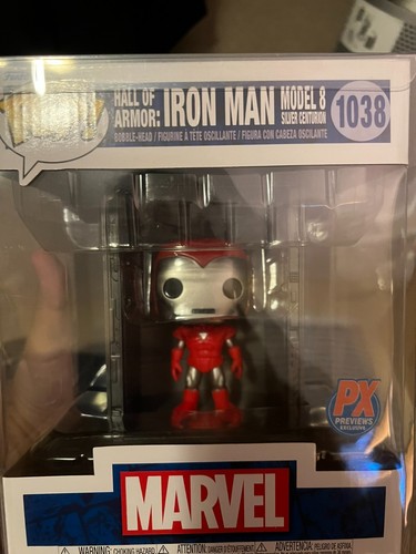 Funko Pop! Marvel Hall of Armor: Iron Man Model 8 Silver Centurion #1038 W/ Prot